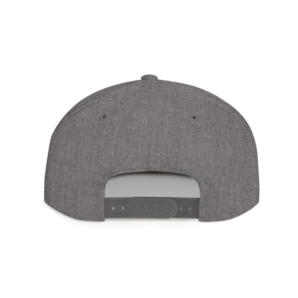 Flat Bill Snapback | White Excellence Logo in Black - Image 5