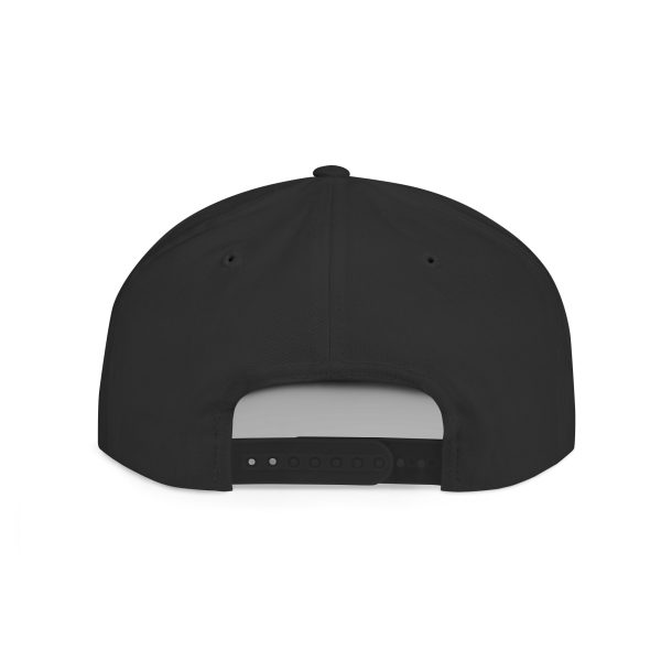 Flat Bill Snapback | White Excellence Logo in White - Image 2