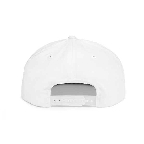 Flat Bill Snapback | White Excellence Logo in Black - Image 2