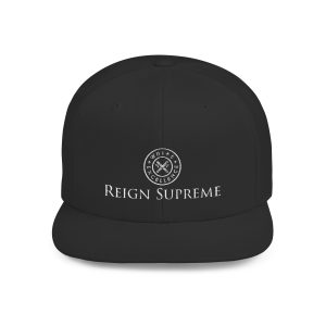 Flat Bill Snapback | Reign Supreme Logo in White