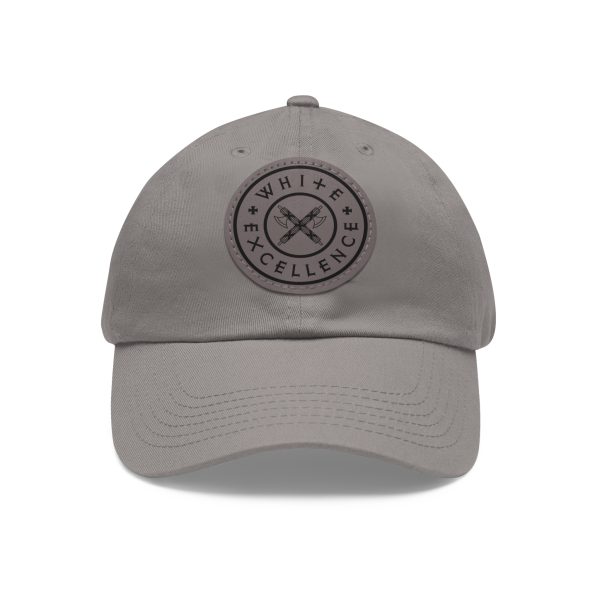 Dad Hat with Leather Patch | White Excellence Logo - Image 17