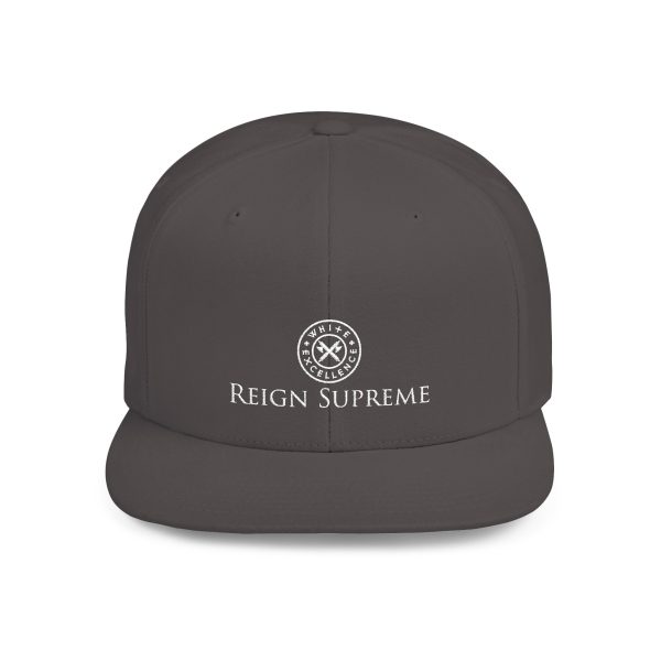 Flat Bill Snapback | Reign Supreme Logo in White - Image 10