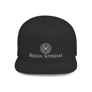 Flat Bill Snapback | Reign Supreme Logo in White