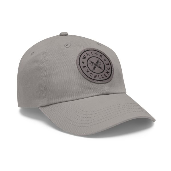 Dad Hat with Leather Patch | White Excellence Logo - Image 18