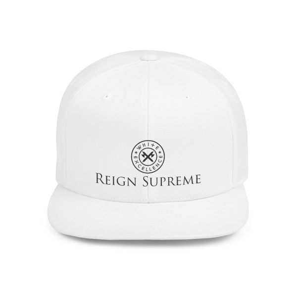 Flat Bill Snapback | Reign Supreme Logo in Black