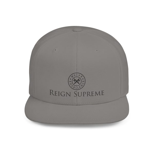 Flat Bill Snapback | Reign Supreme Logo in Black - Image 4