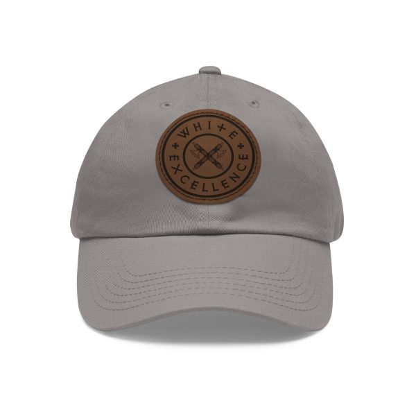 Dad Hat with Leather Patch | White Excellence Logo - Image 21
