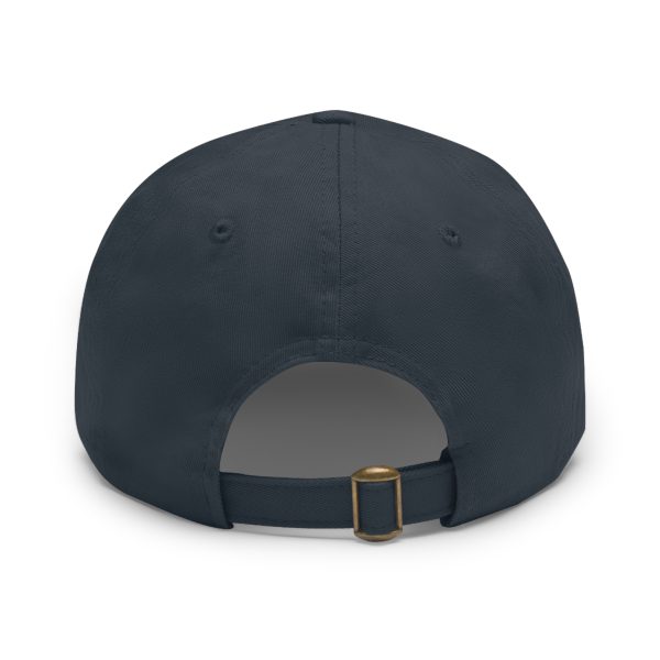 Dad Hat with Leather Patch | White Excellence Logo - Image 15