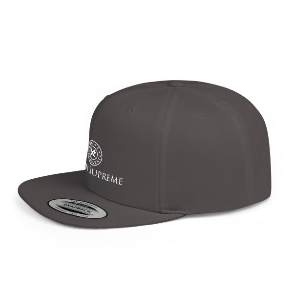Flat Bill Snapback | Reign Supreme Logo in White - Image 12