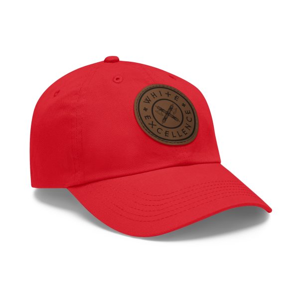 Dad Hat with Leather Patch | White Excellence Logo - Image 10
