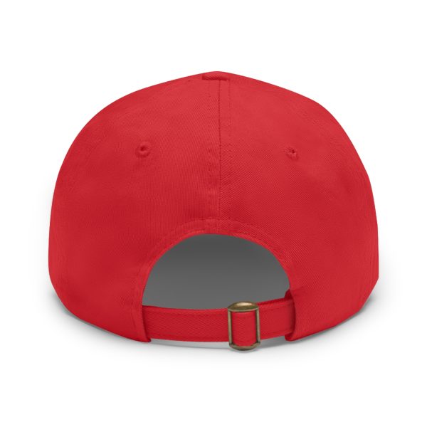 Dad Hat with Leather Patch | White Excellence Logo - Image 11