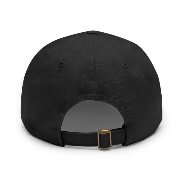 Dad Hat with Leather Patch | White Excellence Logo - Image 3