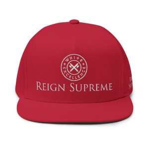 Flat Bill Snapback | Reign Supreme | Logo in White 002