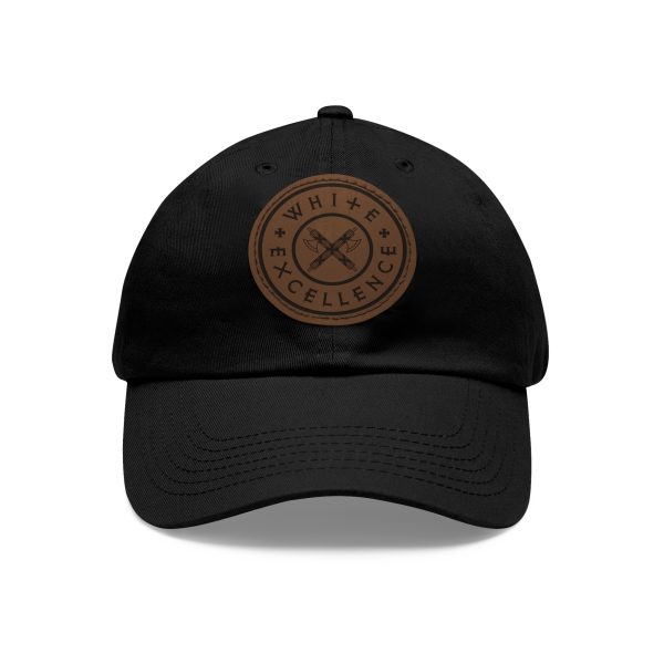 Dad Hat with Leather Patch | White Excellence Logo