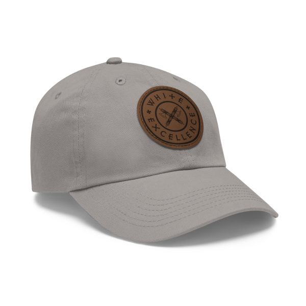 Dad Hat with Leather Patch | White Excellence Logo - Image 22