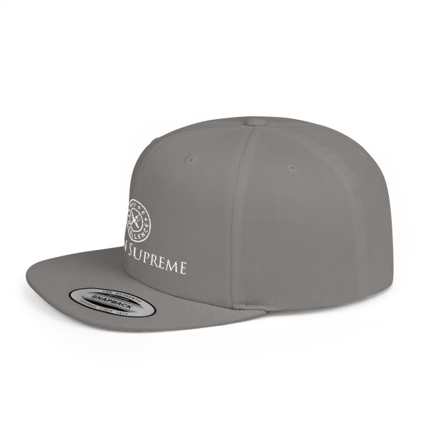 Flat Bill Snapback | Reign Supreme Logo in White - Image 6