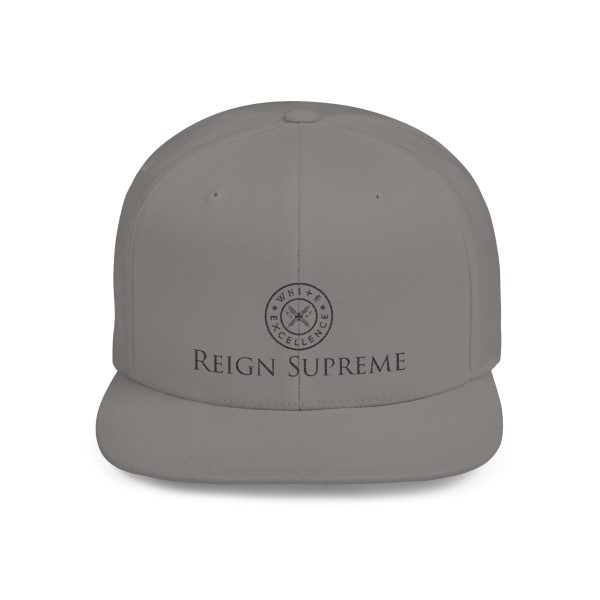 Flat Bill Snapback | Reign Supreme Logo in Black - Image 4