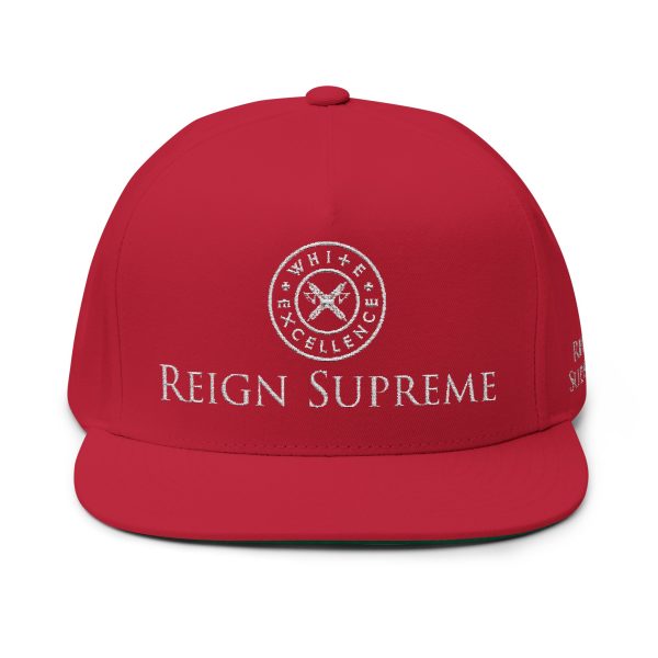Flat Bill Snapback | Reign Supreme | Logo in White 002