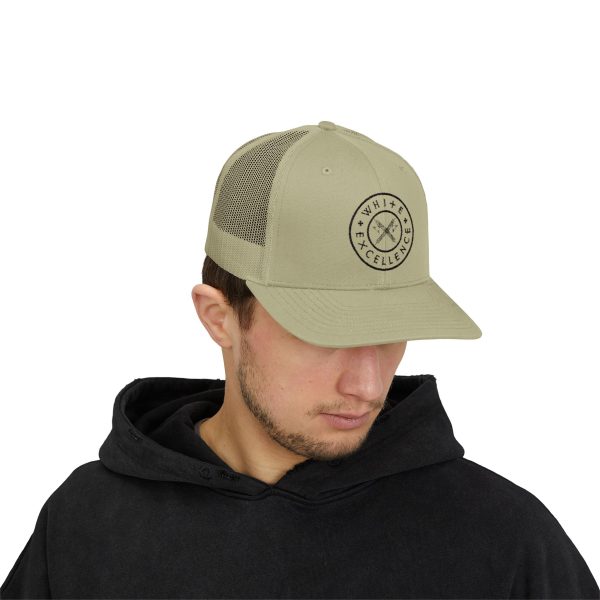 Trucker Snap | White Excellence Logo in Black - Image 11