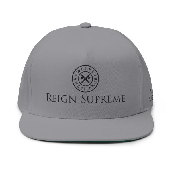 Flat Bill Snapback | Reign Supreme | Logo in Black 002 - Image 5