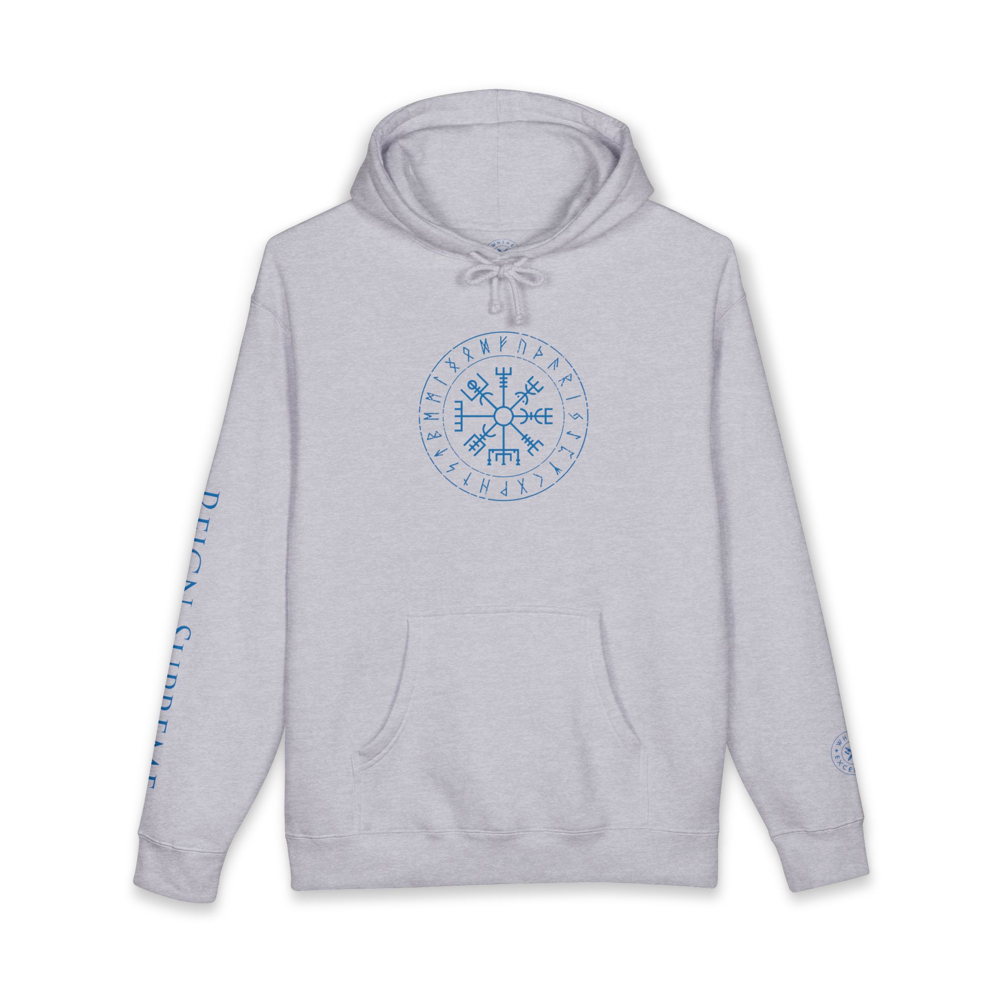 Runes and Vegvisir | Full Zip Hooded Sweatshirt - Image 14