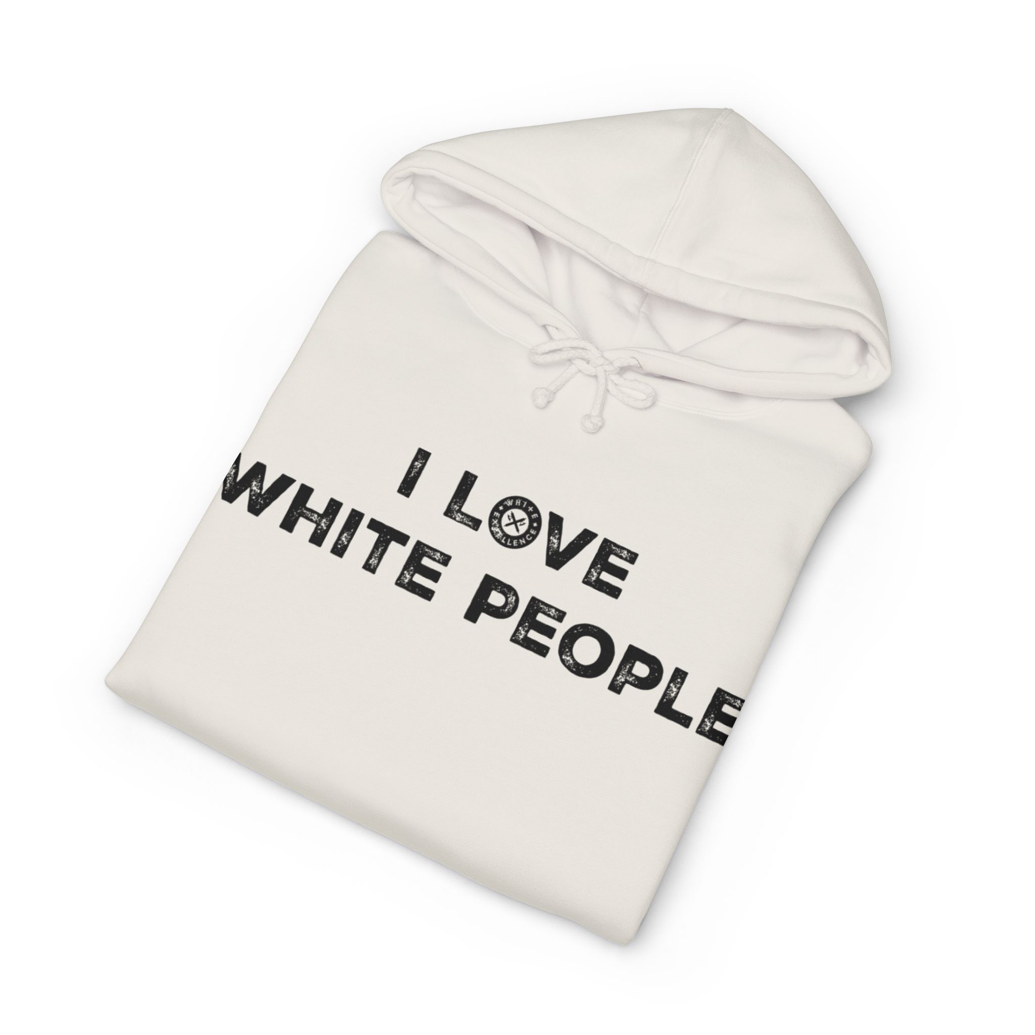 I Love White People | Full Zip Hooded Sweatshirt - Image 4