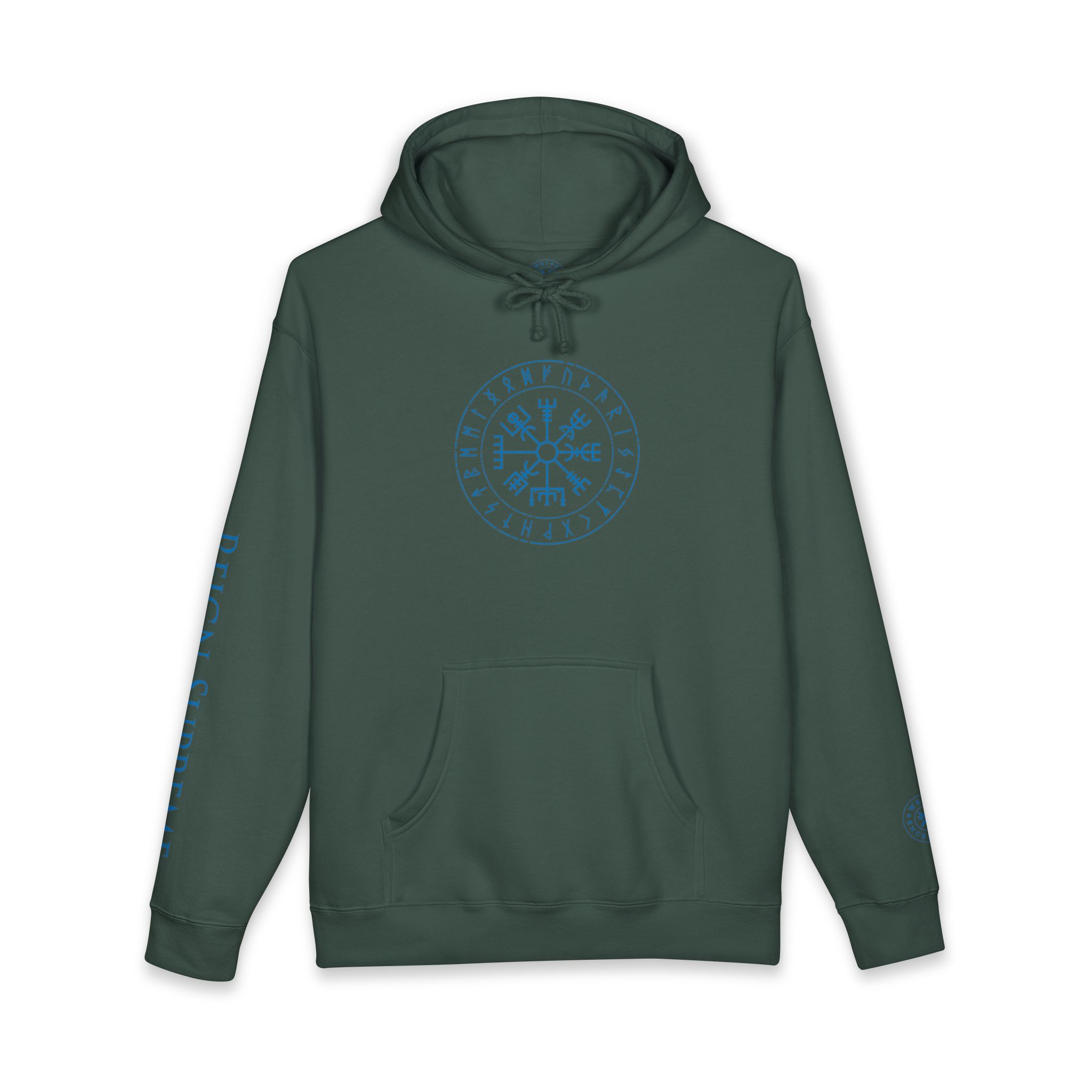 Runes and Vegvisir | Full Zip Hooded Sweatshirt - Image 6