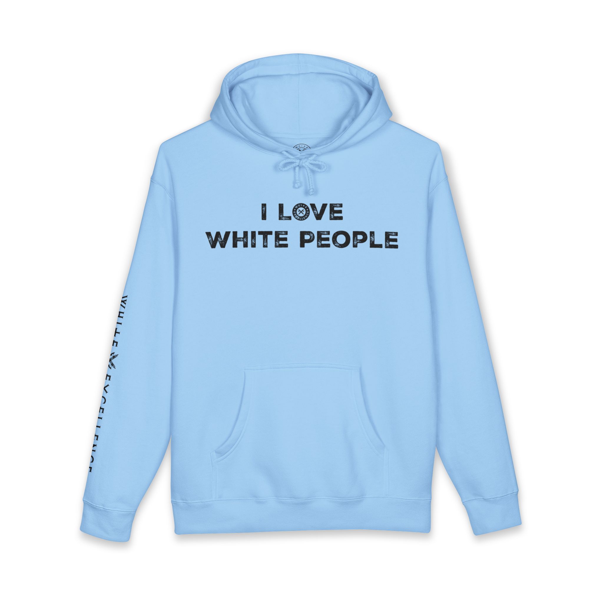 I Love White People | Full Zip Hooded Sweatshirt - Image 10