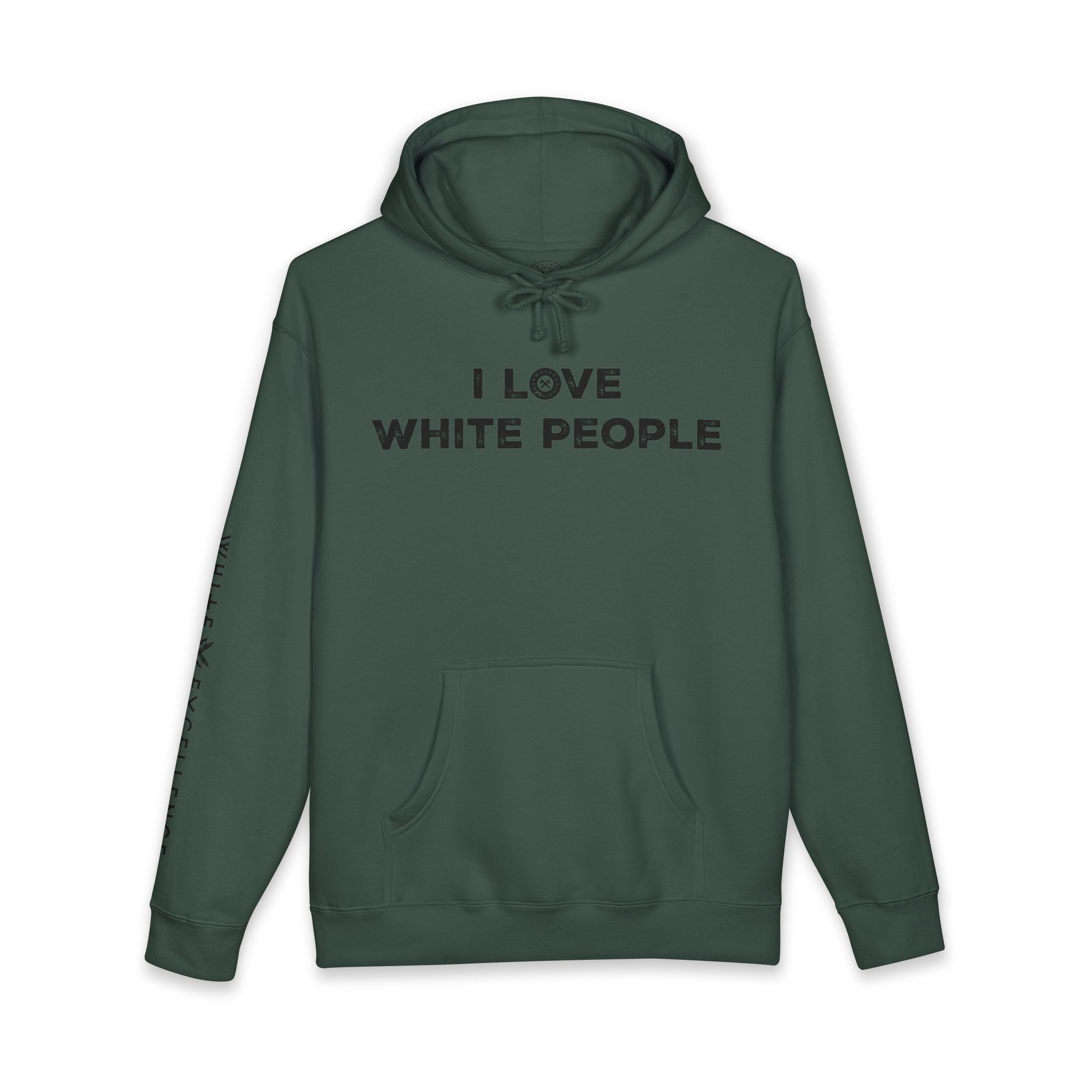 I Love White People | Full Zip Hooded Sweatshirt - Image 6
