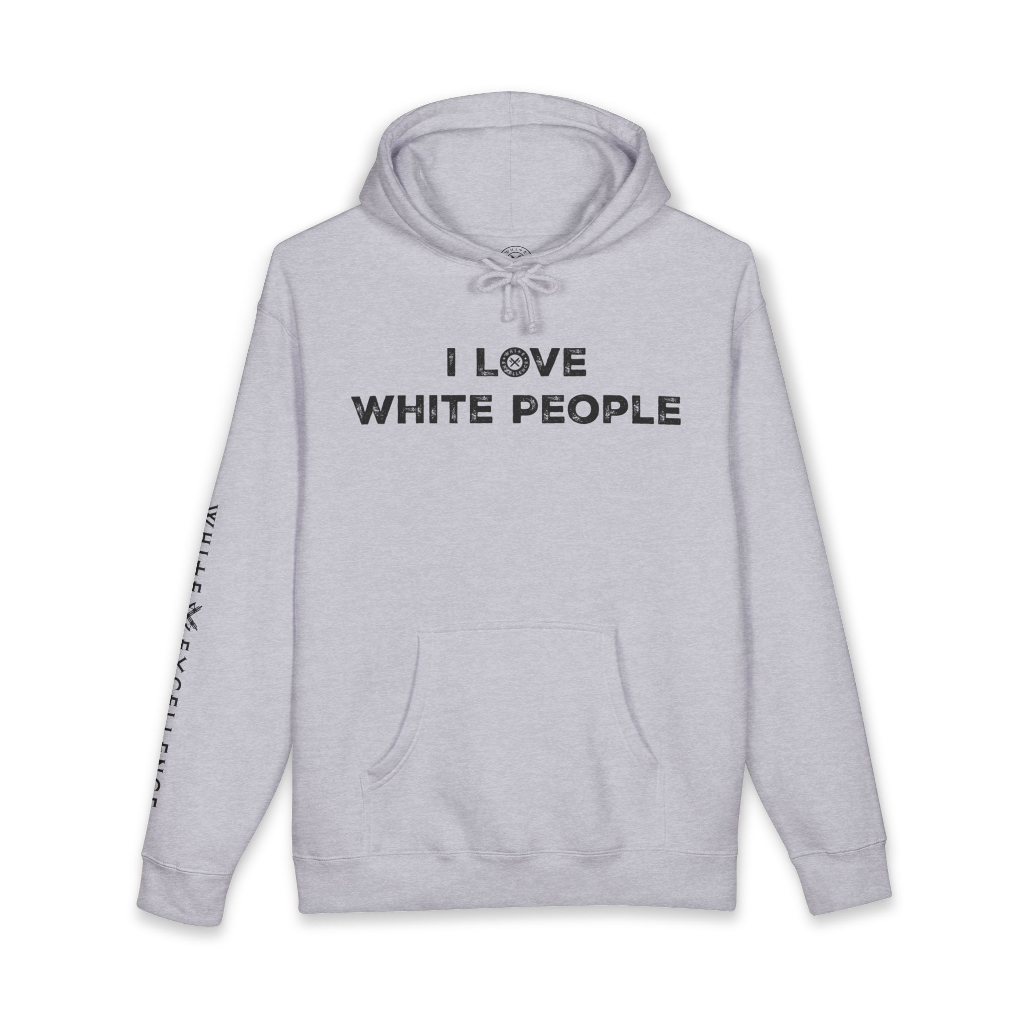 I Love White People | Full Zip Hooded Sweatshirt - Image 14