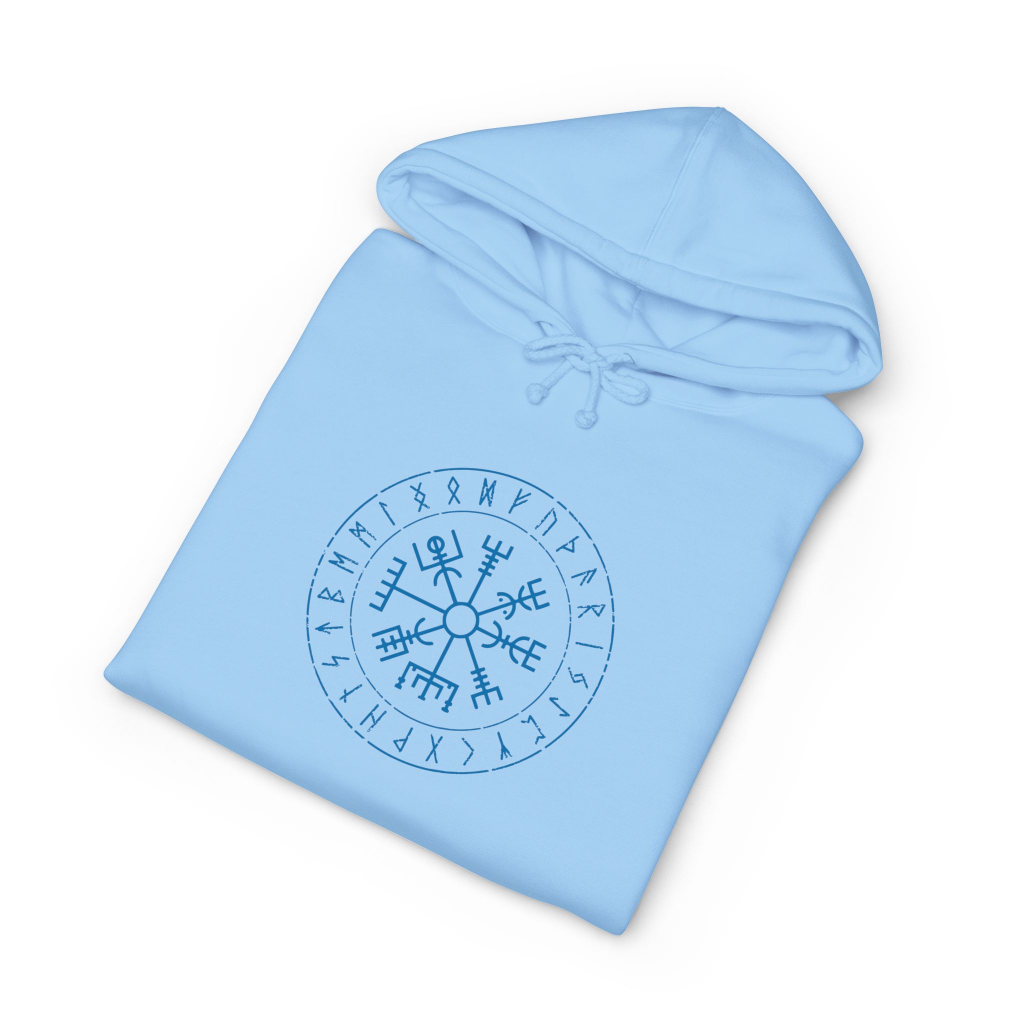 Runes and Vegvisir | Full Zip Hooded Sweatshirt - Image 12