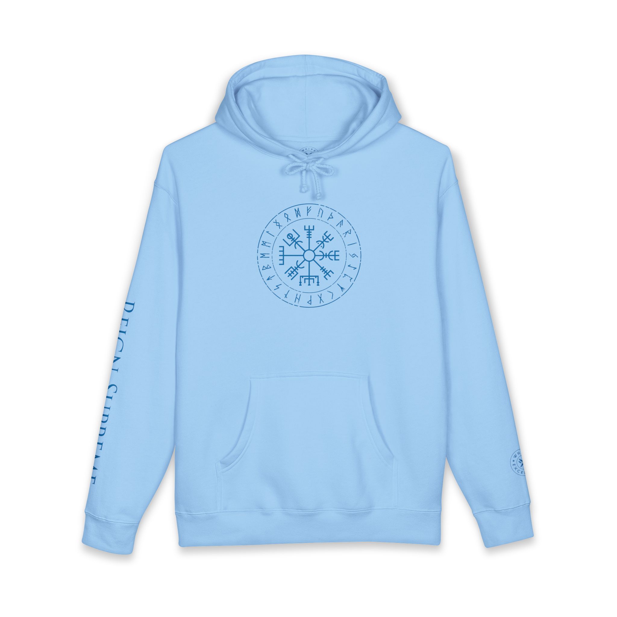 Runes and Vegvisir | Full Zip Hooded Sweatshirt - Image 10